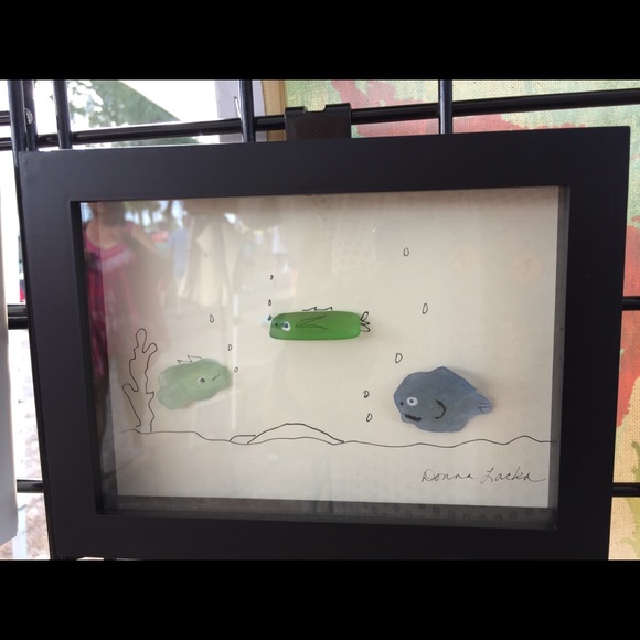 Original P.E.I Sea Glass Art 5” x 7” - Picture 6 of 7